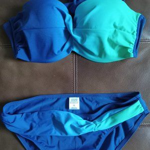 Lascana for Venus blue ombre bikini  sz 10 bottom sz D top